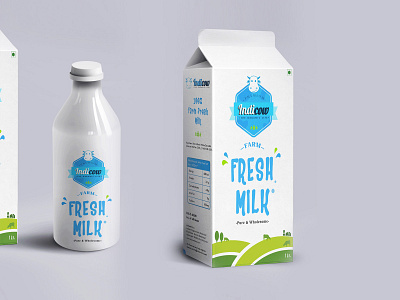 Indicow - Fresh Milk branding concept designing design graphic designer illustration logo packaging photoshop