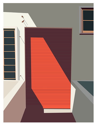 Red Door digital illustrator door illustrator