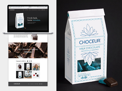 Choceur Rebrand branding chocolate logo packaging web design website