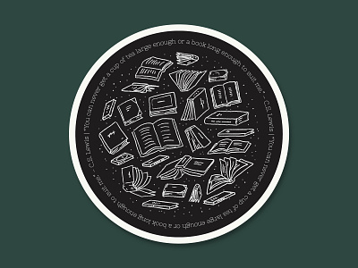 Books + Tea Quote Coaster