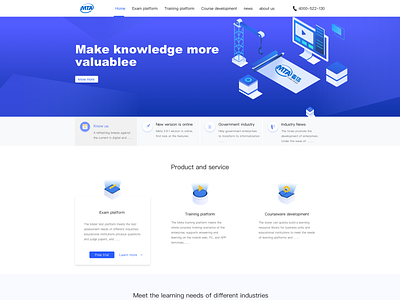 An online official website design illustration landing page ui web