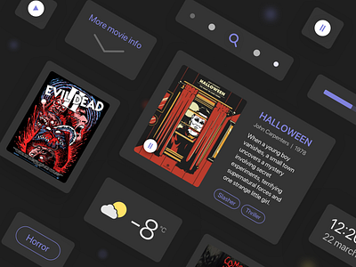 TV App | UI Card | Dark theme app card color dark theme design film movie tv tv app ui