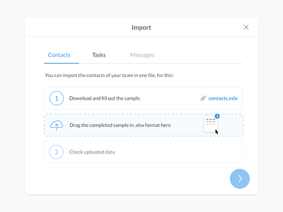 Contact Import Interface