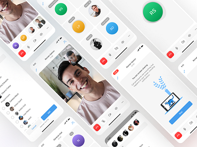 Group calls | tada.team android app call calls card design group calls ios iphone messanger tada.team ui