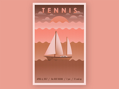 Tennis Music Gig Poster