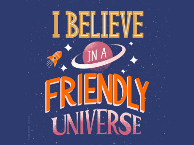 Friendly Universe lettering lettering art lettering artist