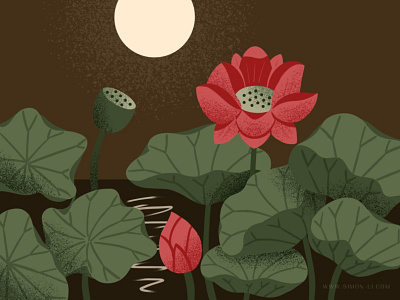 Lotus and Moon