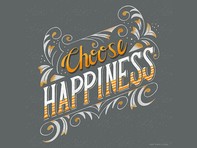 Choose Happiness happines joy lettering meditation mindfulness motivation self help