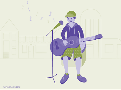 Guitar artist guitar illustration music musician