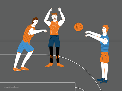 Basketball basketball court illustration men sports vector