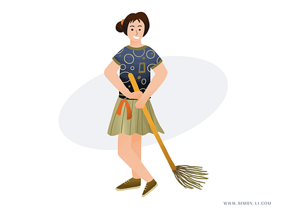 Cleaning cleaning illustration lady