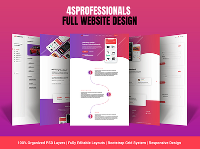 4SProfessionals Full Website Design adobe photoshop adobe xd branding design graphic design landing page design psd mockup psd template uidesign uiux website design