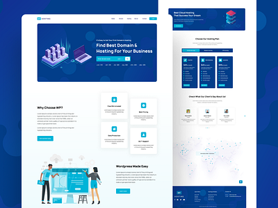 Web Hosting Landing Page UI adobe photoshop adobe xd branding creative design figma graphic design hosting landing landing page landing page design product design ui ui design ui kit user interface ux ux design web web hosting