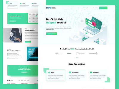 Cyber Security Service Provider Landing Page UI