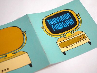 Television Typography book design muted colors television typography