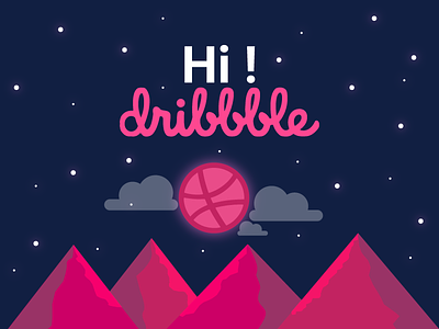 Hello Dribble debut dribbble hello