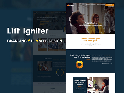 LiftIgniter Web Design and Branding animation branding design flat interaction landing page motion ui ui design web web design website