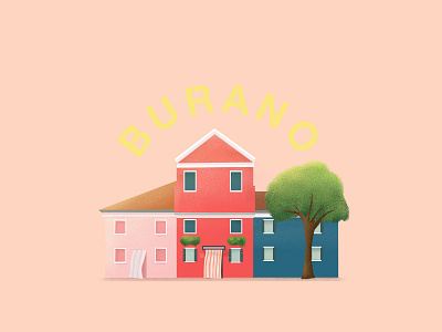 Burano burano design illustration italy photoshop