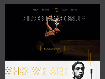 Circo Draconum Landing Page brooklyn burlesque fire landing page performers show ui web