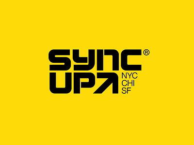 SYNC UP arrow chicago concert custom electronic logo music nyc san francisco typography