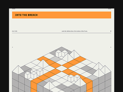Into the Breach grid into the breach poster screenprint video games