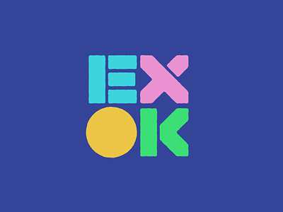 Extremely OK Games custom games gaming logo logotype rough typogaphy