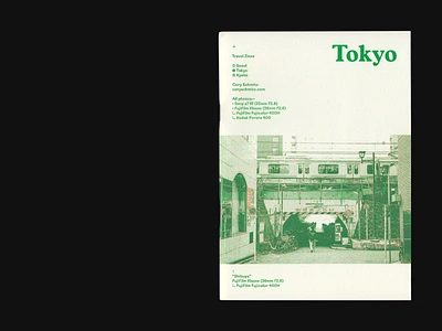 Travel Zines - Tokyo green japan orange photography riso risograph tokyo zine