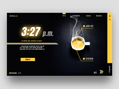 Design of Sports Beverage Web Page