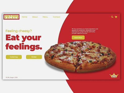 Pizza Shop Landing Page branding clean design graphic design identity illustration illustrator logo type typography ui ux vector web web design website