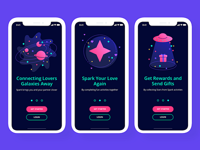 Spark Onboarding application ldr mobile app mobile app design mobile application onboarding relationship space ui ux