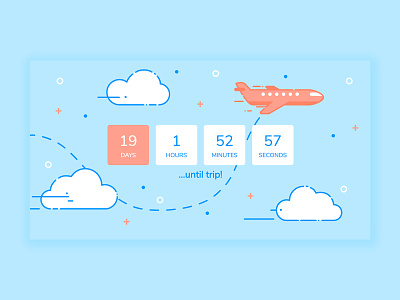 Countdown Timer air clouds countdown countdown timer illustration plane sky timer
