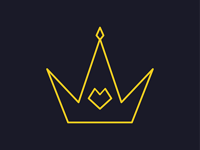 Crowned Heart Monoline app design flat graphic icon illustration logo logodesign minimal ui vector web