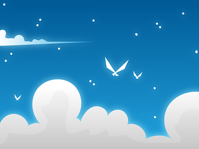 Skyscape 1 flat graphic illustration vector