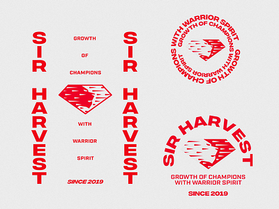 Sir Harvest | Identity design clean icon lion head logo merch retro simple trendy