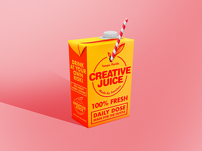 Want some CREATIVE JUICE? creative juice juice box madebysanchez orange orange logo