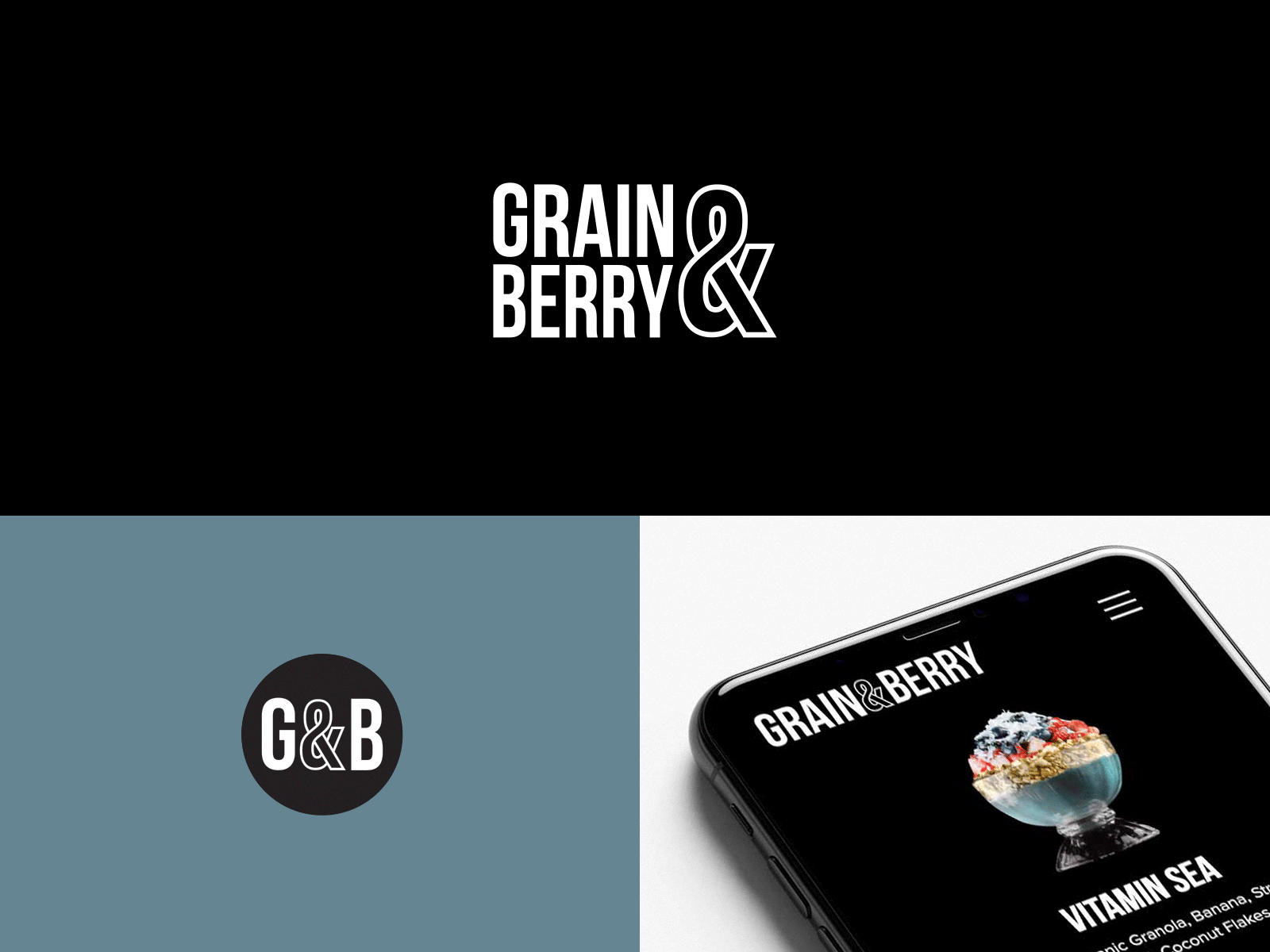 Grain and Berry | Logo & Identity Design bebas neue branding clean franchise grain and berry healthyfood identity design logo logo design logonew logotype madebysanchez minimalist monochromatic
