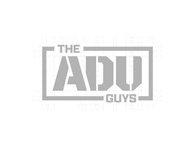 The ADU Guys Logo Blueprint brand collateral branding design designart graphic design logo vector