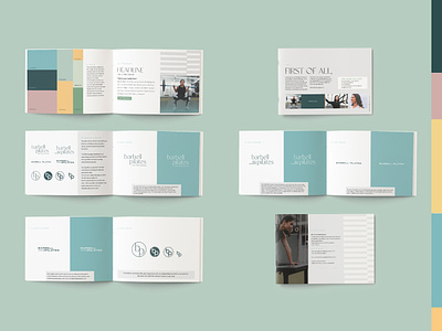 Barbell Pilates Brand Guide brand collateral brand guide branding design designart graphic design logo style guide vector