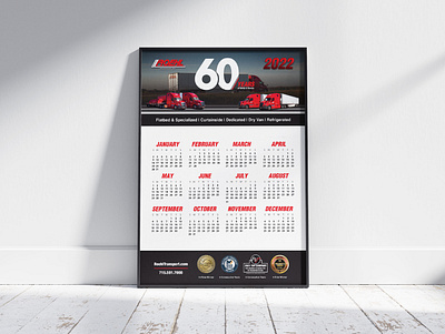 Trucking Company 2022 Calendar brand collateral branding calendar design designart graphic design print design production design
