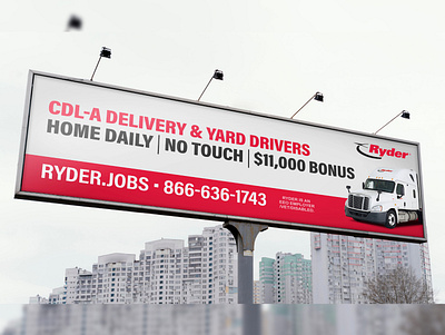 Trucking company billboard design billboard design brand collateral branding design designart graphic design