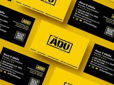 The ADU Guys Business Card mockup brand collateral branding business cards construction design designart graphic design logo vector