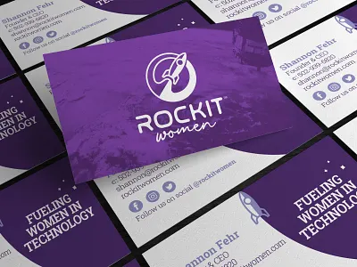 RockIt Women Business Cards brand collateral branding business cards design designart spaceship