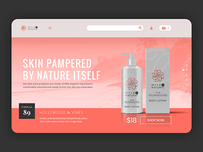Web UI, Logo & Packaging concept for natural cosmetic product adobe illustrator branding design ecommerce graphic design identity logo packaging ui ux web