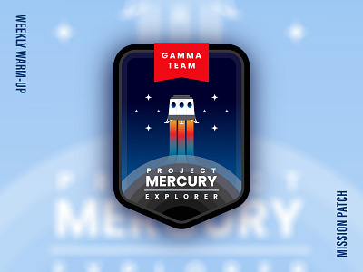 Weekly Warm-up: Project Mercury Mission Patch badge badge logo branding illustration illustrator logo patch patch design vector