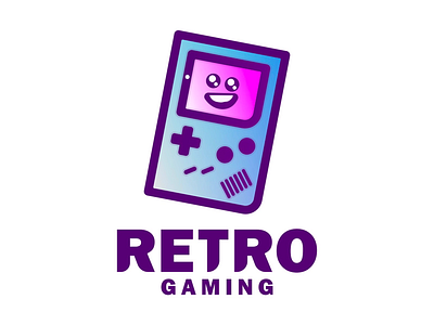 Retro Gaming concept branding design flat icon illustration logo vector