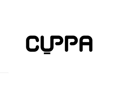 Cuppa wordmark branding design grid illustrator logo minimal typography vector