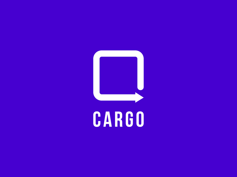 Cargo logo icon ui minimal art illustration vector flat design logo