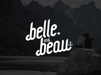 Belle and Beau script mark adobe illustrator branding design flat graphic design illustration logo logo grid minimal script typography vector