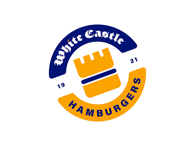 White Castle Logo Concept adobe illustrator badge logo branding design flat icon identity logo minimal vector