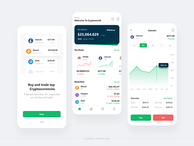 Cryptoworld Concept crypto crypto app cryptocurrency cryptocurrency app mobile app trading trading app ui design uiux ux